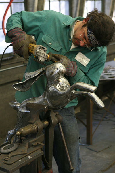 We recently had local artist/blacksmith Joe Miller back to teach his popular 