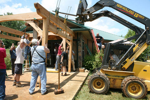 Charles Judd's recent timber framing class (May 22-28) contributed a wonderful addition to our campus: a pergola in front of the Willard Baxter Woodturning Studio. Students worked as a team to create a traditional timber frame using mortise and tenon joinery and wood pegs.  ...