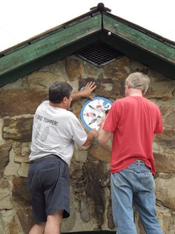 Installing the new plaque