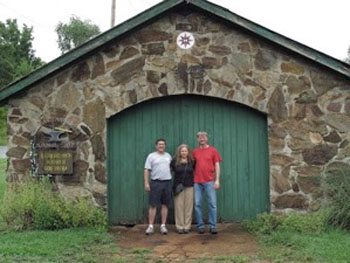 Jim, Rooney and Lisa with the finished plaque