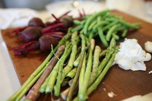 Folk School produce straight from the garden