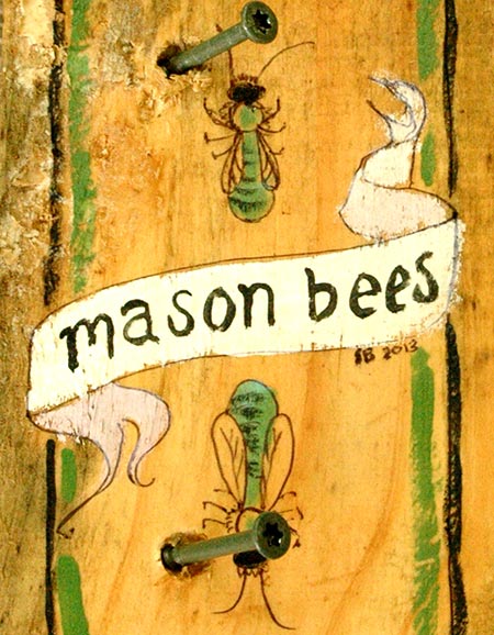 Brasstown mason bees have stylish new homes at the Folk School thanks to Sara Boggs, the Work/Studies, and Joe B.