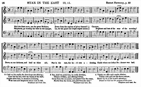 Sample of Shape Note Music, "Star in the East" 