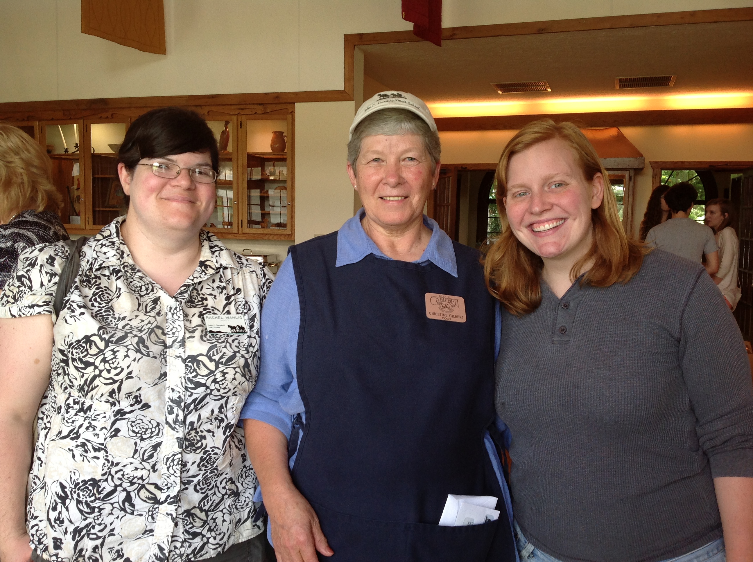 Christine and our student hosts Amy Allen and Rachel Wahlig