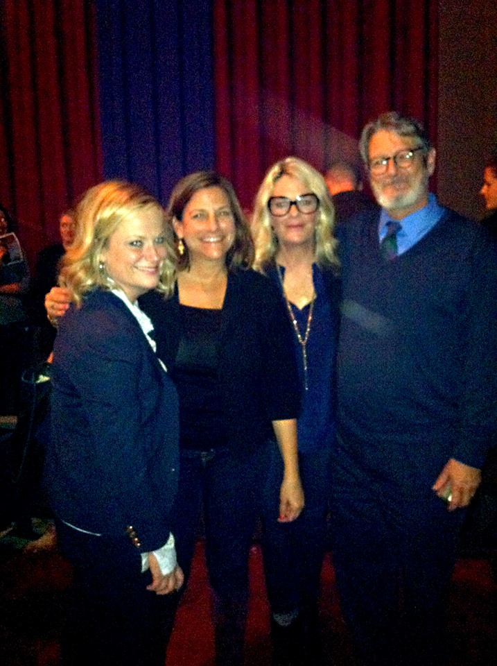 Here's a photo of Jan with (left to right) Amy Poehler, Cynthia D'Aprix Sweeney and Laura Krafft. Cynthia is a writer (among her credits, Country Living Easy Kitchen Makeovers, and humor) Laura won an Emmy writing the Colbert Report.
