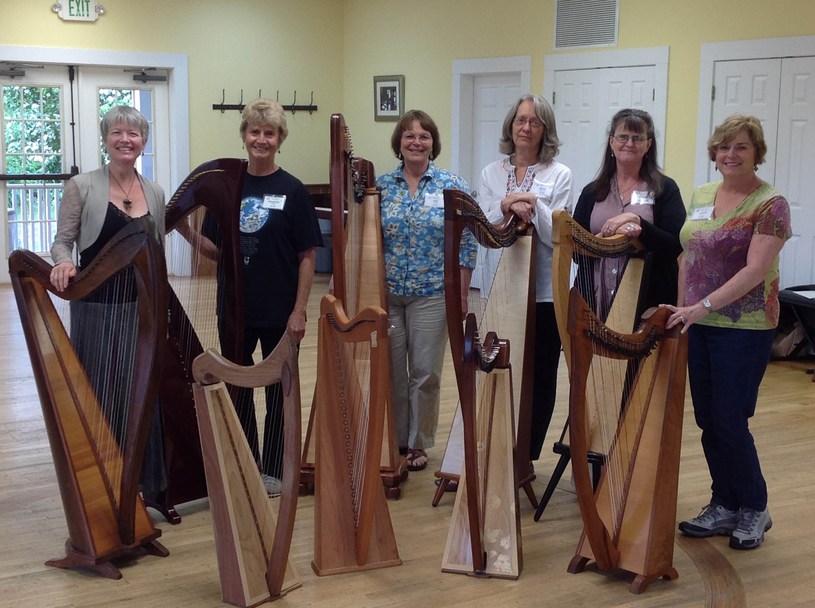 Folk Harp Class with instructor Lorinda Jones