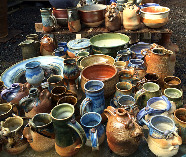 Beautiful pots from the March 2015 wood firing