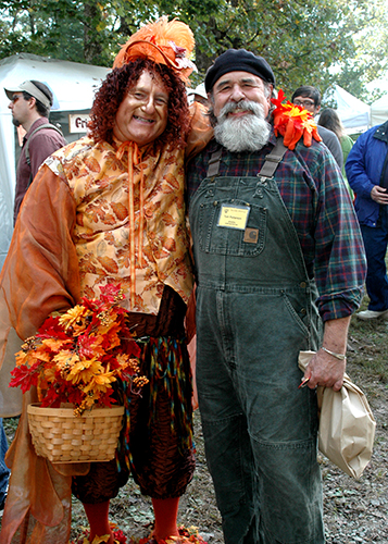 David Baker and Tom Patterson pose for a photo at Fall Festival.