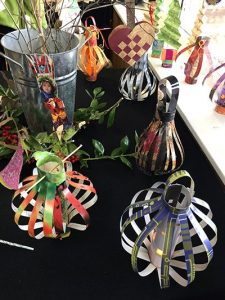 A variety of projects from Nanette and Keather's paper ornament class