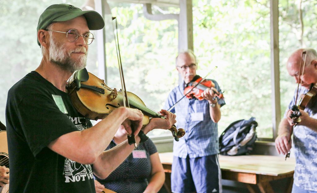 David Kaynor playing fiddle at Dance Musicians Week