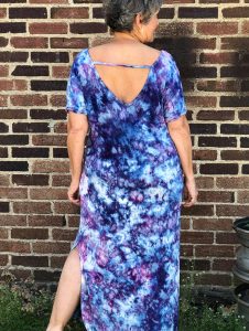 Purple ice dyed dress by Jessica