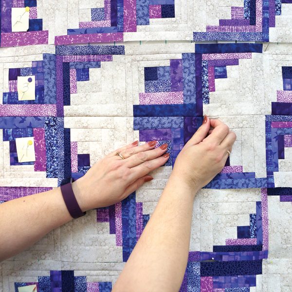 Purple Log Cabin Quilt