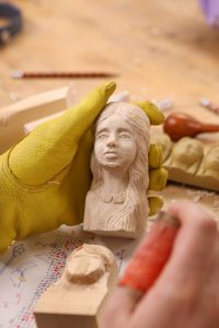Carving a face