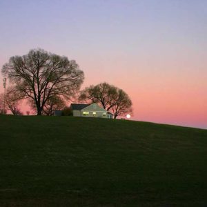 Orchard House at sunset