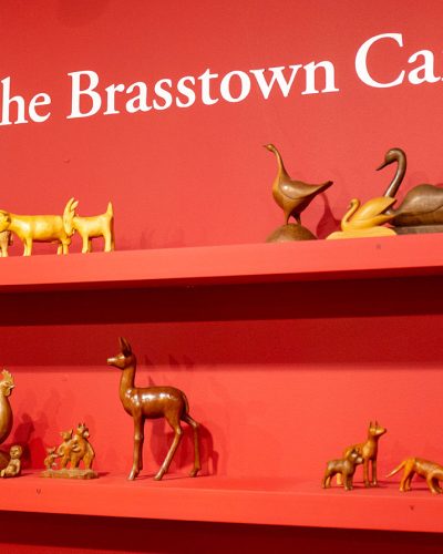 Woodcarved animals by the Brasstown Carvers