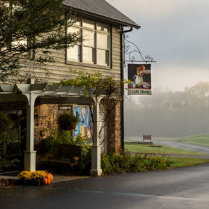 Outside the Folk School's Craft Shop