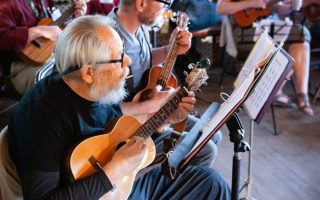 Playing tunes in Open House for Community Tuesday