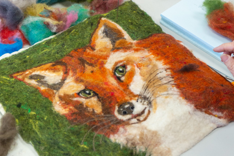 A felted fox