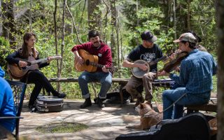 Lunchtime Jam outside the History Center