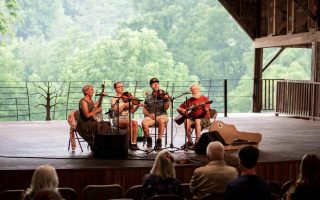 The Liden Family Band performing in Festival Barn