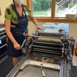 Emily Buehler at Printing Press