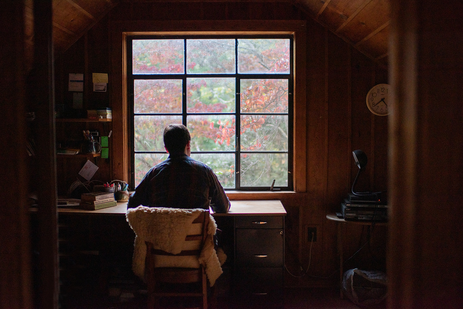 Robert writing. Photo by Cory Marie Podielski Photography