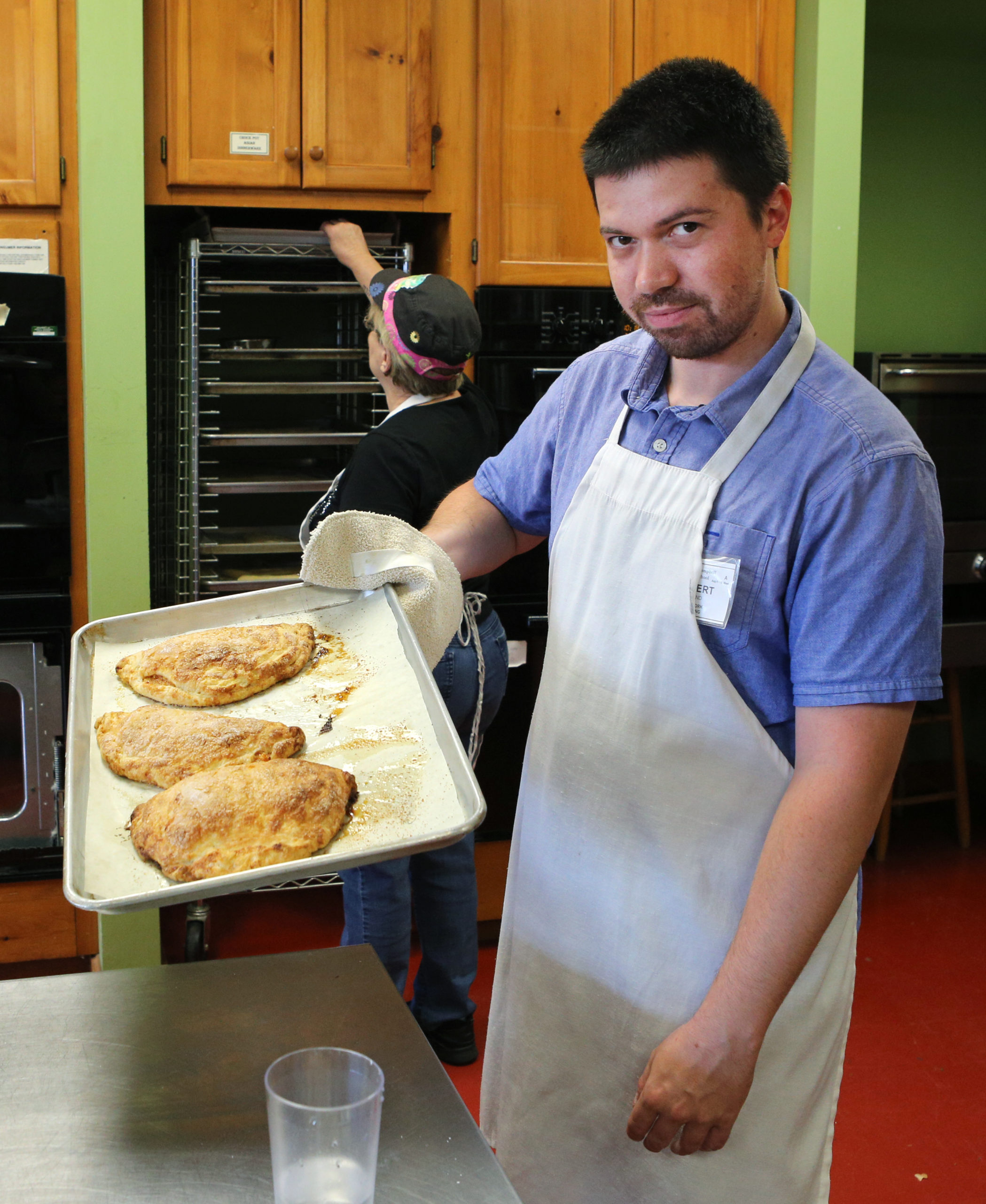 Robert as a Work Study student in Martha Vining's cooking class.