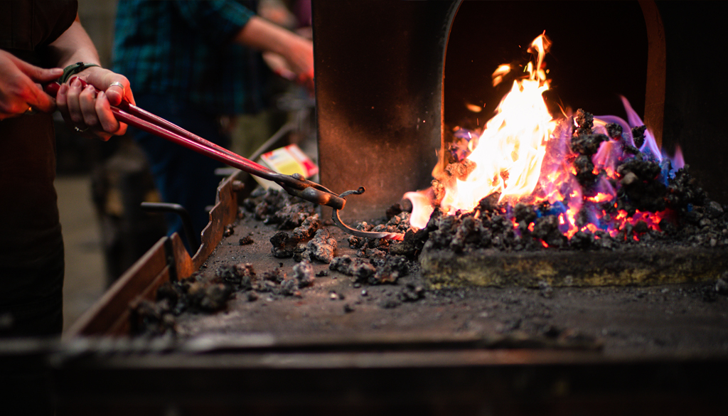 Learn the basics of the forge with Blacksmithing Instructor April Franklin