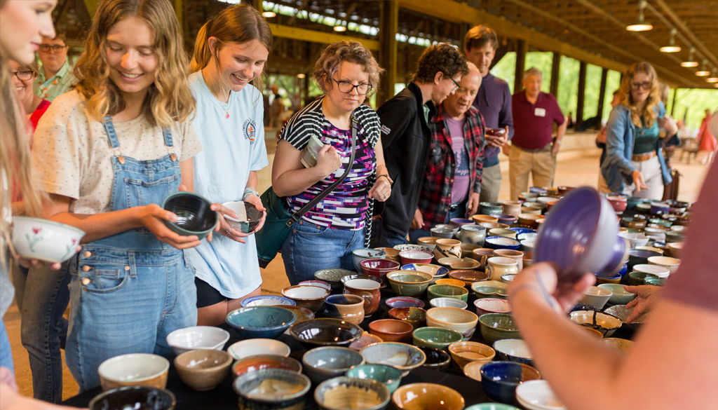 Empty Bowls at the Folk School Supports Food Banks in Clay and Cherokee Counties