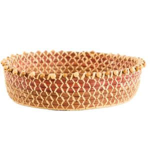 Medium Round Pine Needle Basket - Image 2