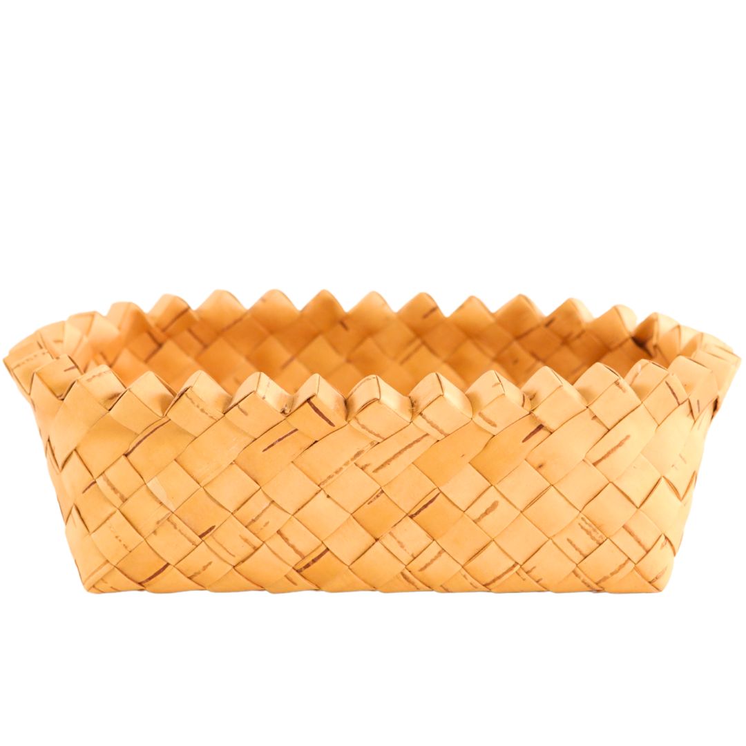 Small Oblong Birch Bark Basket