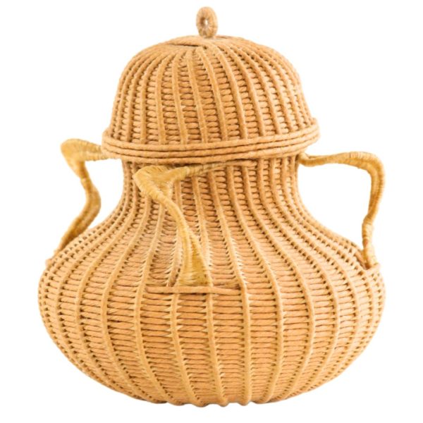 Paper Rush Basket with Lid