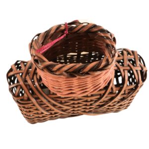 Unusual Japanese Cane Basket - Image 3