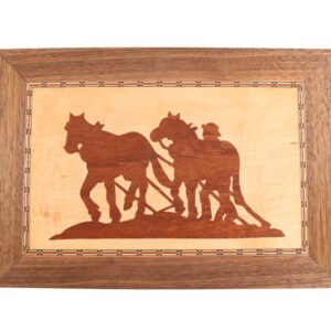 Marquetry Picture "I Sing Behind the Plow"