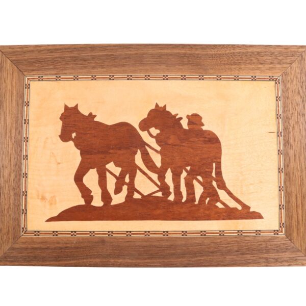 Marquetry Picture "I Sing Behind the Plow"