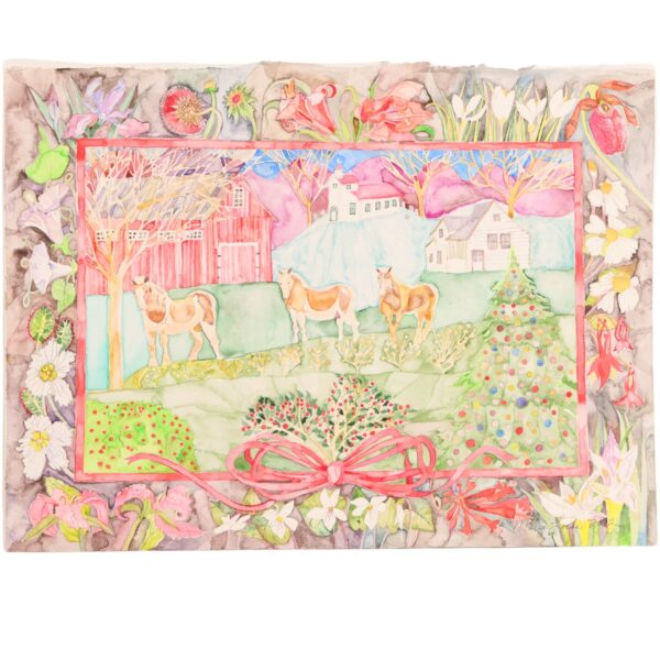 Appalachian Christmas Bordered by Mountain Wildflowers