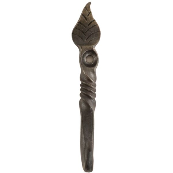 Small Iron Hook with Leaf Detail