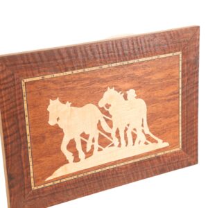 Marquetry Picture, "I Sing Behind the Plow" 02058 - Image 2