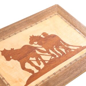 Marquetry Picture "I Sing Behind the Plow" - Image 2