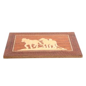 Marquetry Picture, "I Sing Behind the Plow" 02058 - Image 3