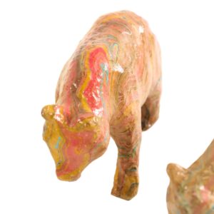 Yellow, Red, and Blue Striped Marbled Bear
