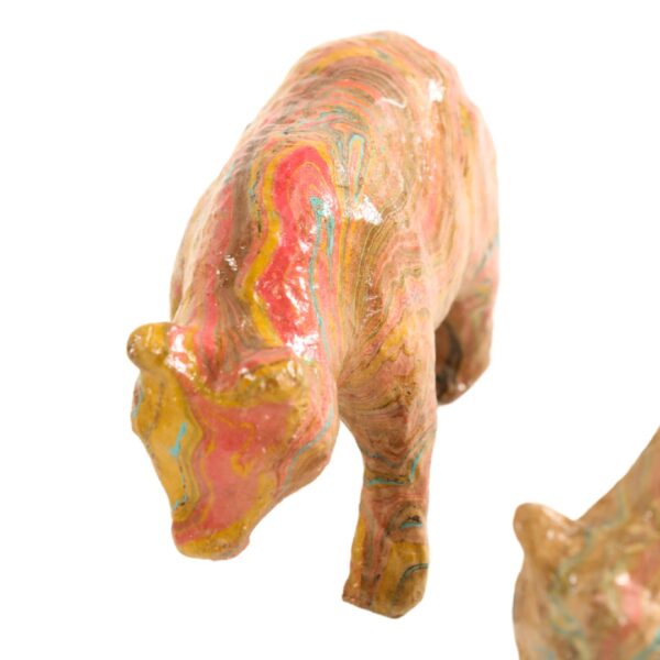 Yellow, Red, and Blue Striped Marbled Bear
