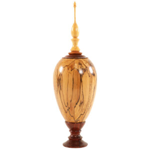 Spalted Maple Hollow Vessel with Finial