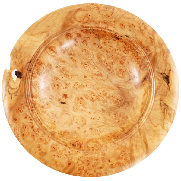 Maple Burl Lowsided Turned Bowl