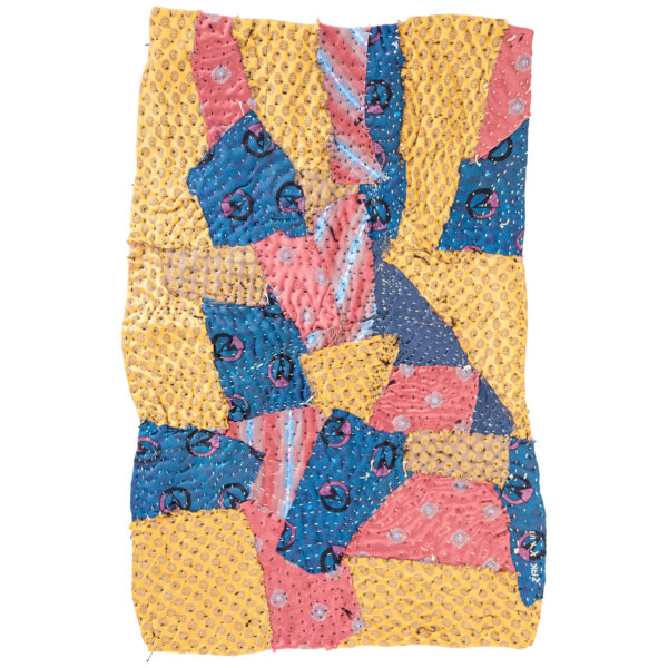 Blue and Gold Silk Tie Wall Hanging