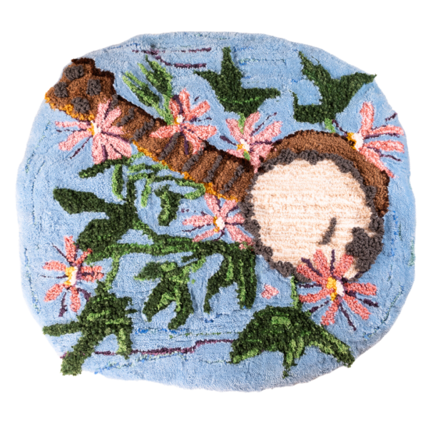 Passion Flowers and Banjo: Community Rug