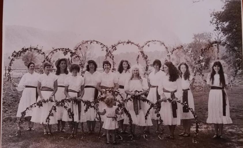 Annie Fain at age three with Rural Felicity Garland Dance Team 1983