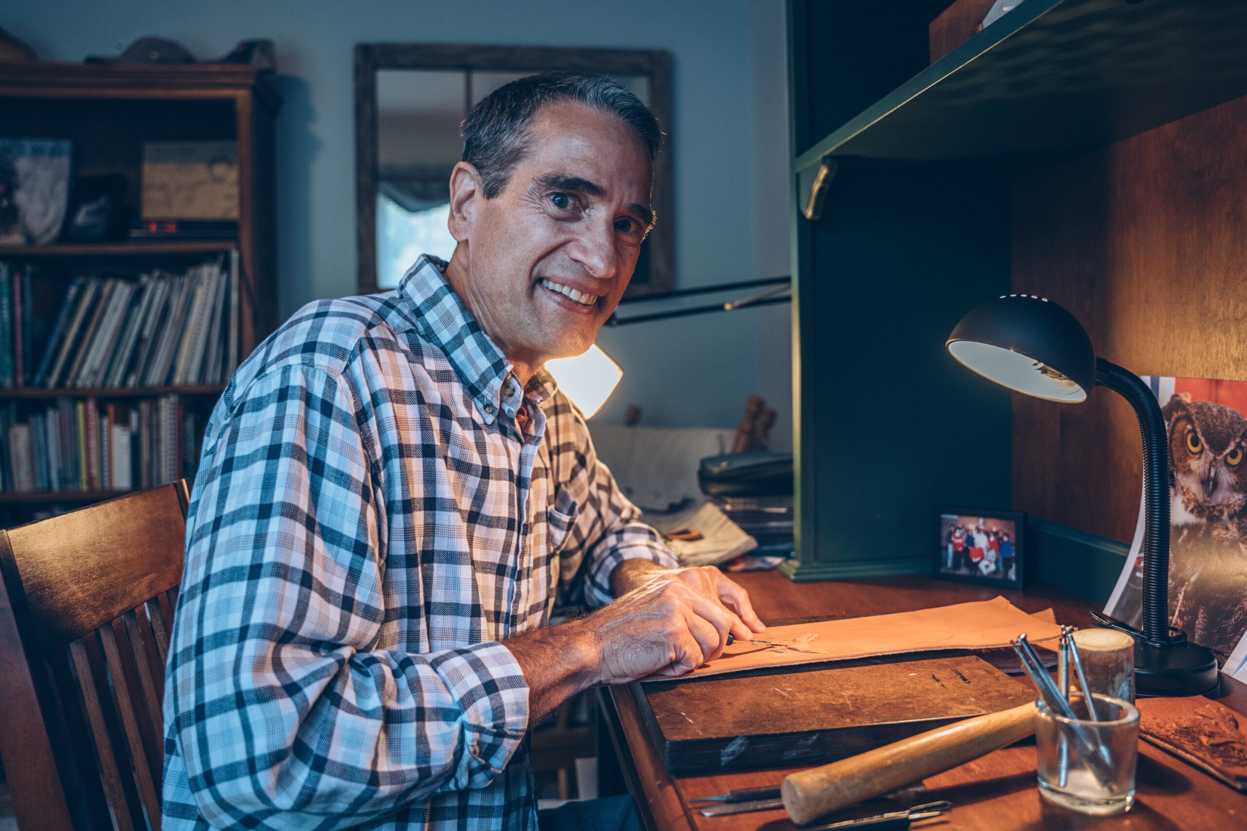 Christopher in his studio