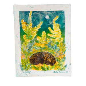 "Tucked In", Mixed Media Print