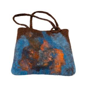 Brown, Orange, and Blue Mini Totebag - Image 2